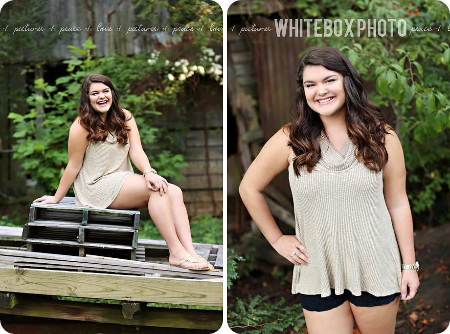 look at this photogenic senior! ashlyn and i had so much fun during her senior portrait session! lots of warm + fuzzies with ashlyn and her mother making memories at the whitebox photo studio+farm!