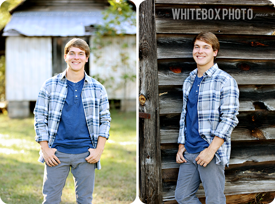 thomas's high school senior portrait session at the whitebox photo farm. 