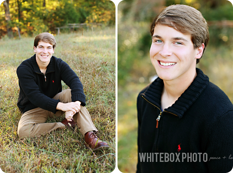 thomas's high school senior portrait session at the whitebox photo farm. 