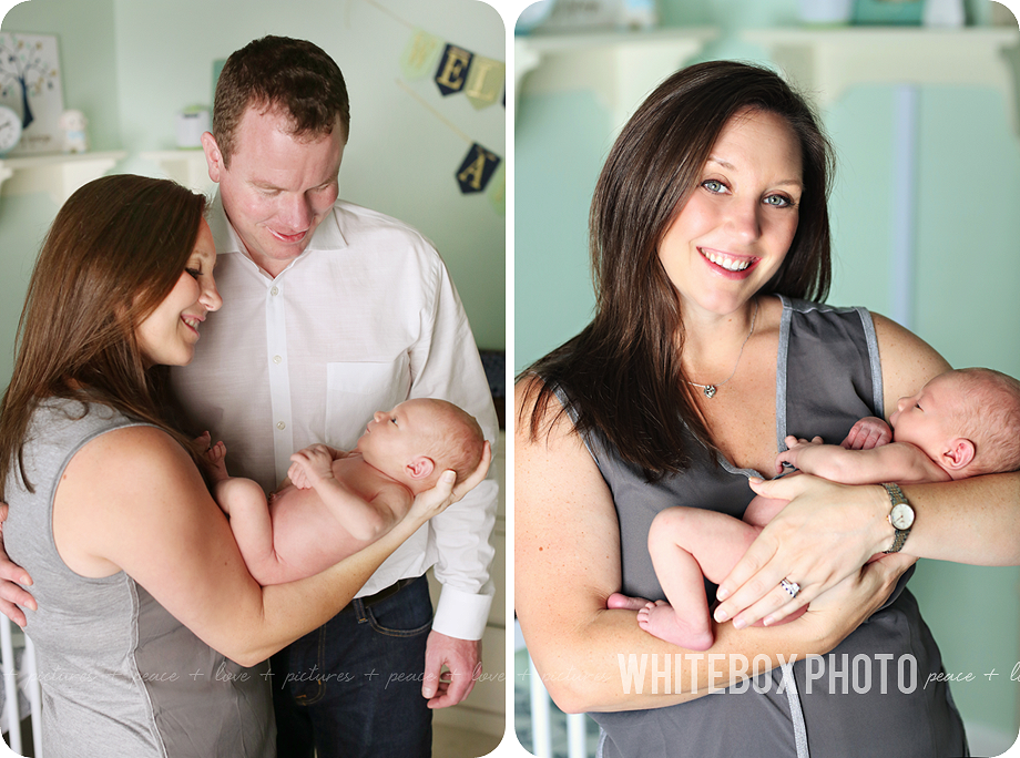 charlie's in-home newborn photo session by whitebox photo. 